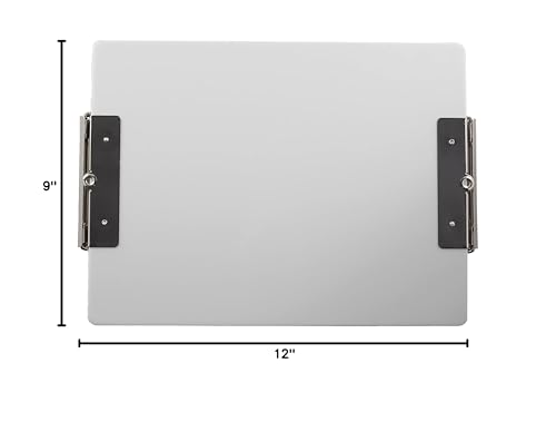 Double Clip Clipboard (9"x12" Letter, White)