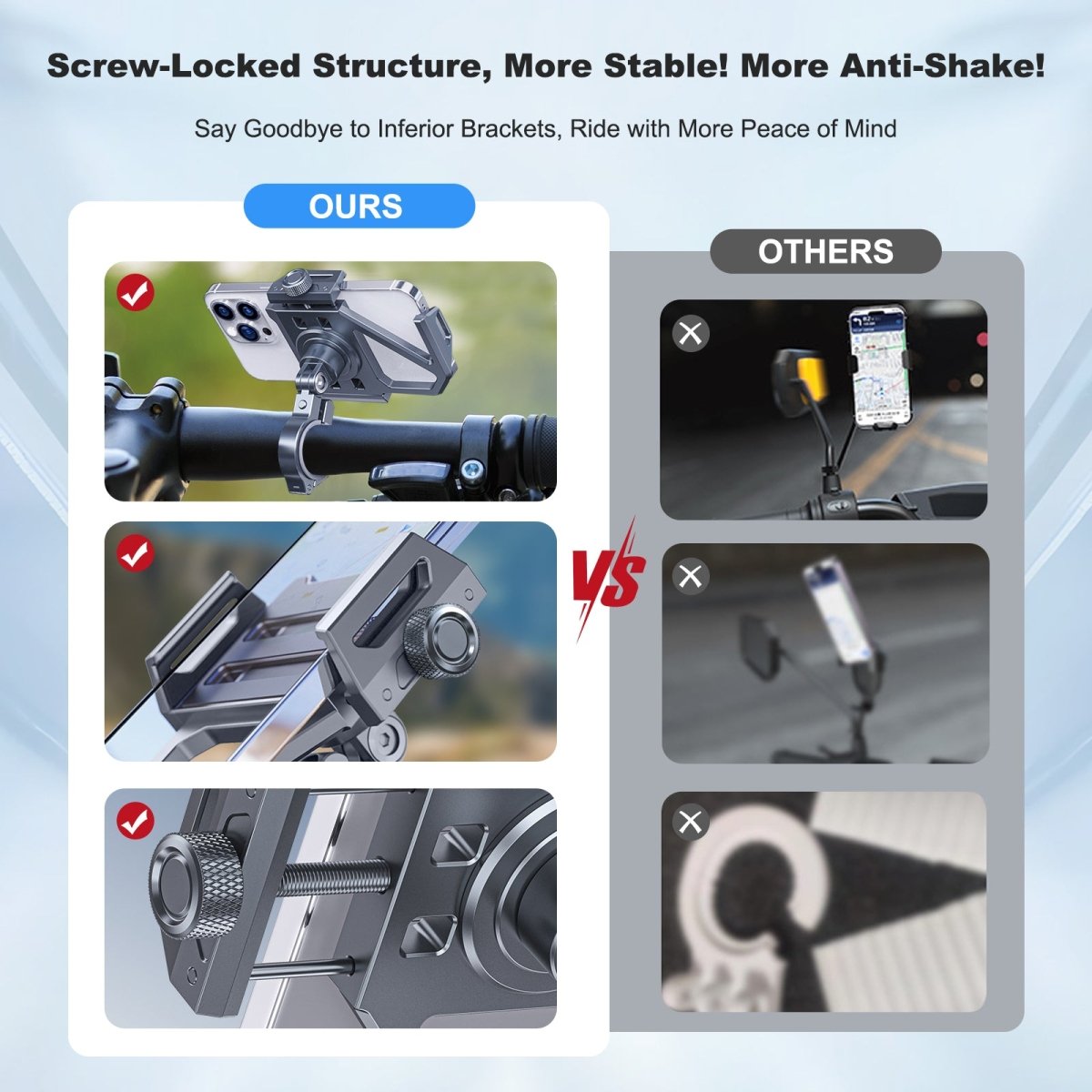 Mechrig 360° Rotating Aluminum Alloy Cycling Phone Holder