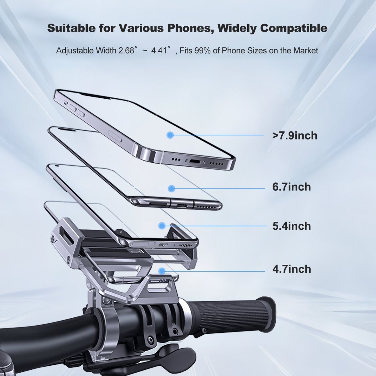 Mechrig 360° Rotating Aluminum Alloy Cycling Phone Holder
