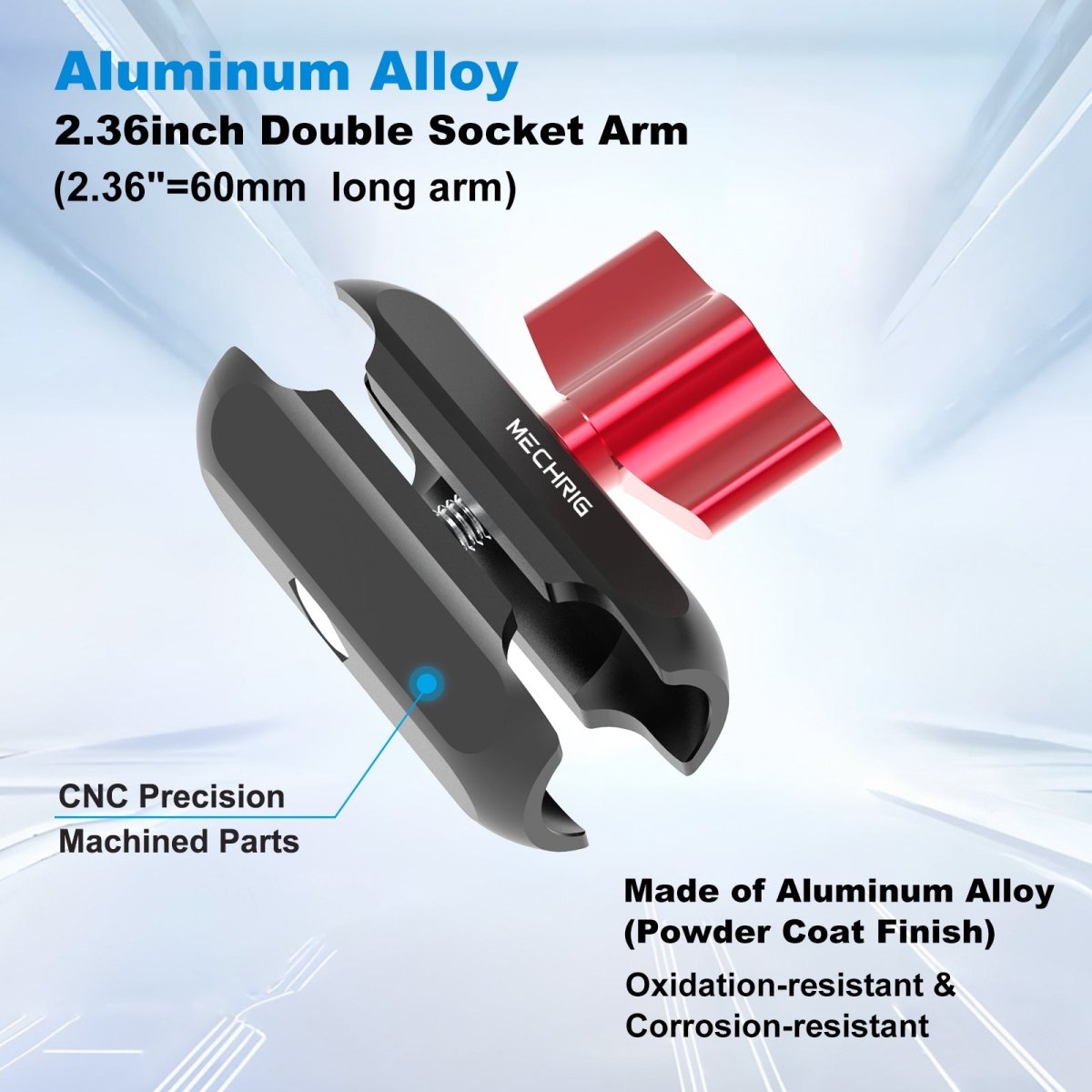 Mechrig Double Socket Arm 25 mm/1 Inch Ball Head Clamp