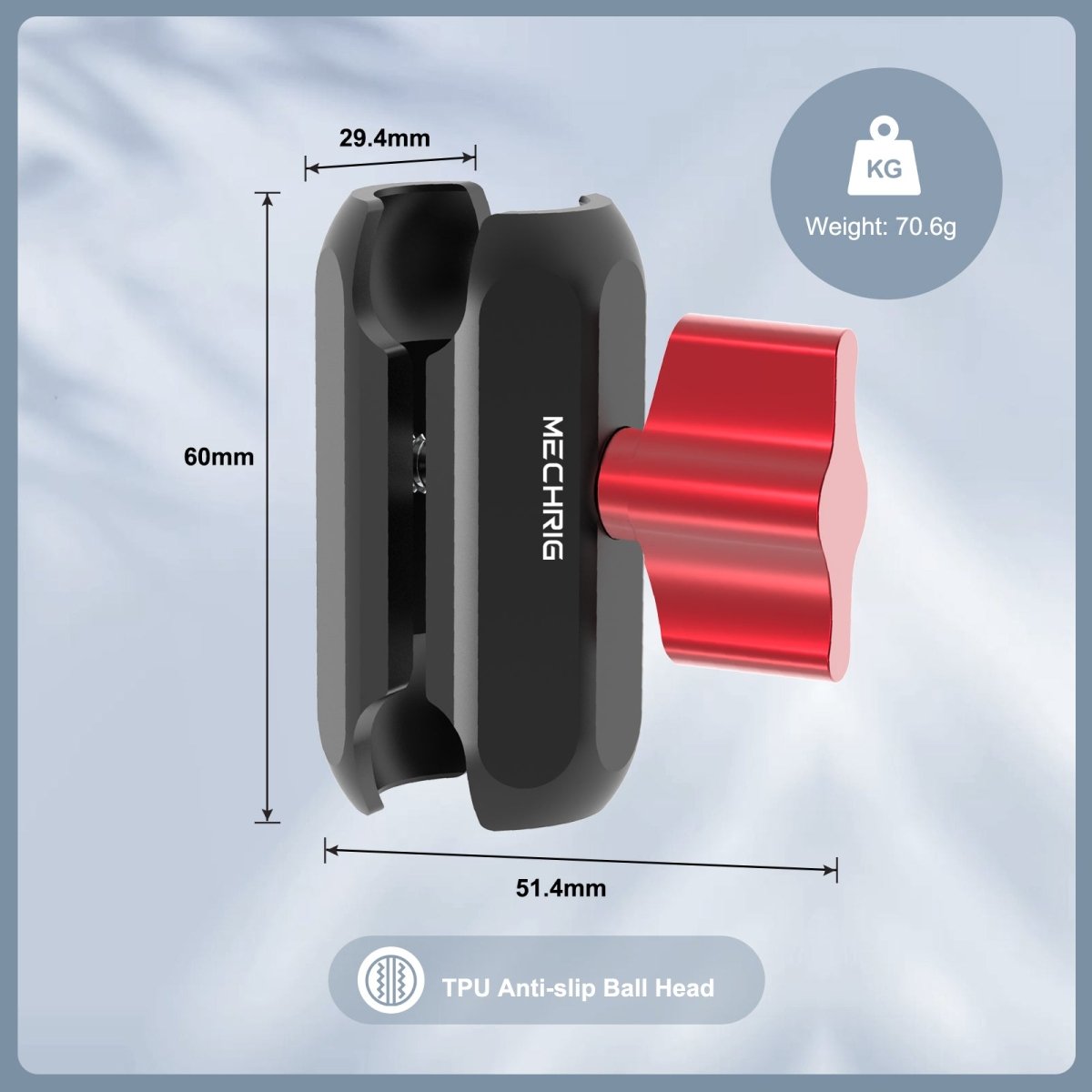 Mechrig Double Socket Arm 25 mm/1 Inch Ball Head Clamp