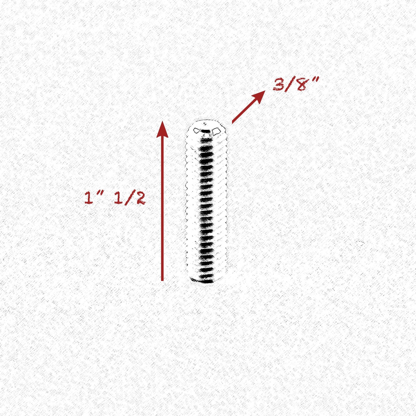 3/8 x 38mm (1" 1/2) GRUB SCREW SET - Grip Support Store