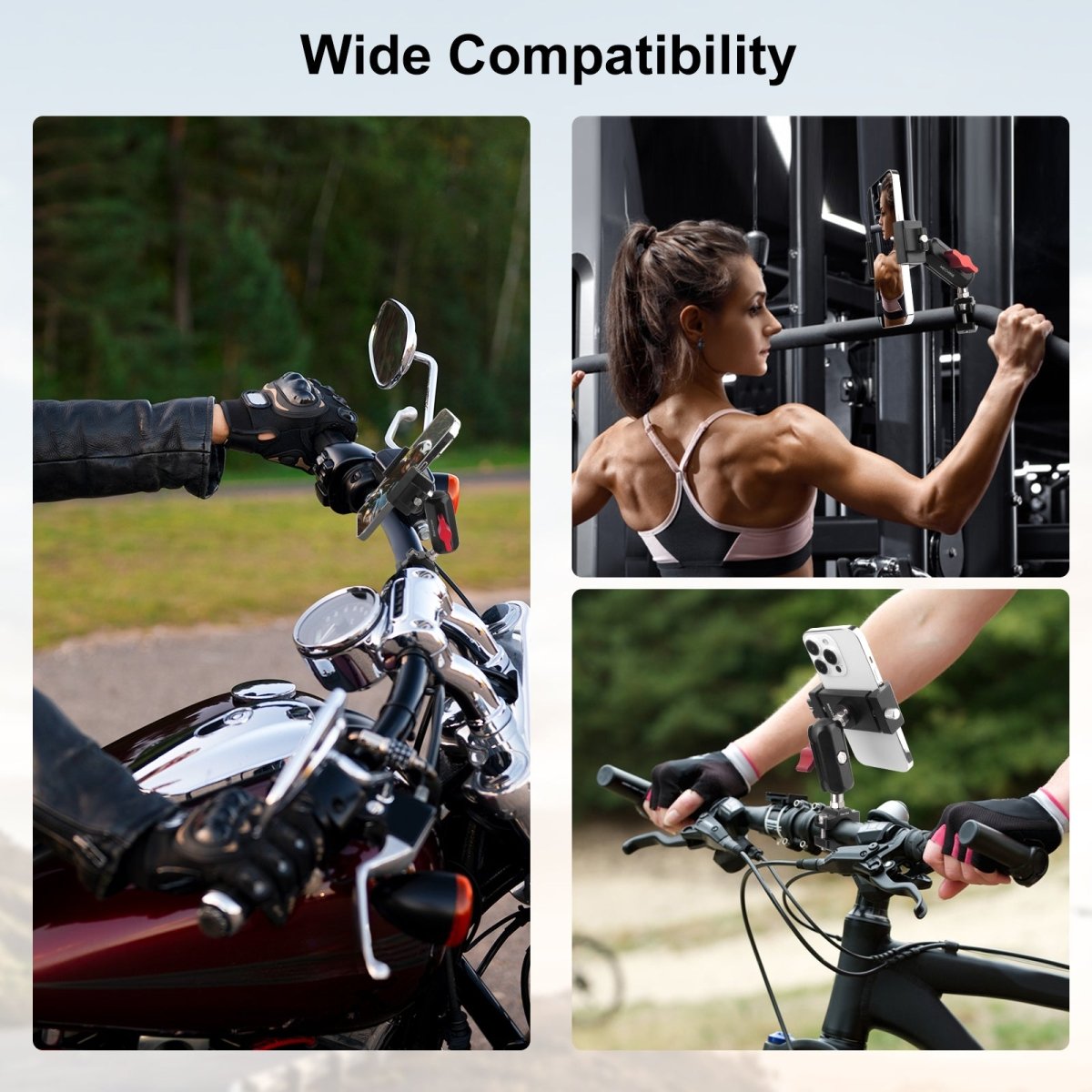 Mechrig Dual Ball Quick-Release Aluminum Handlebar Phone Mount