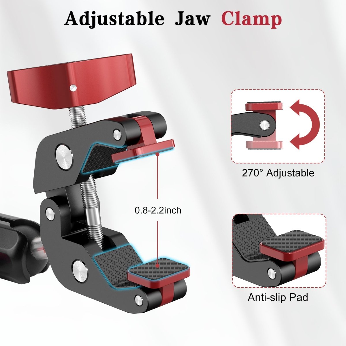 Mechrig Quick-Release 360° Ball Head Phone Mount with Super Clamp