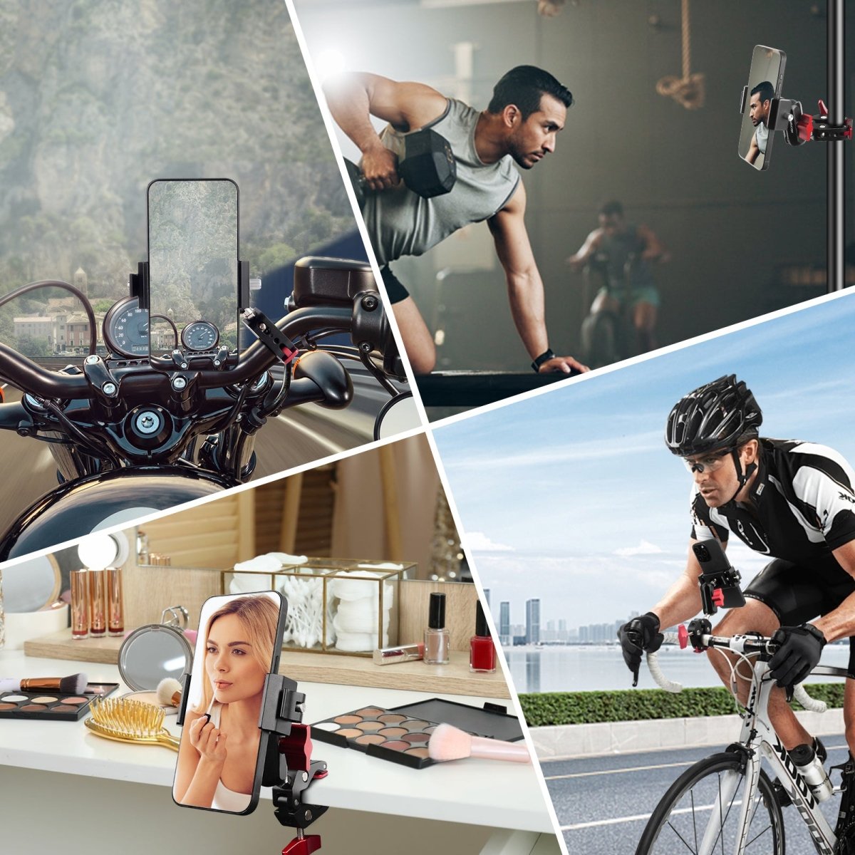 Mechrig Quick-Release 360° Ball Head Phone Mount with Super Clamp