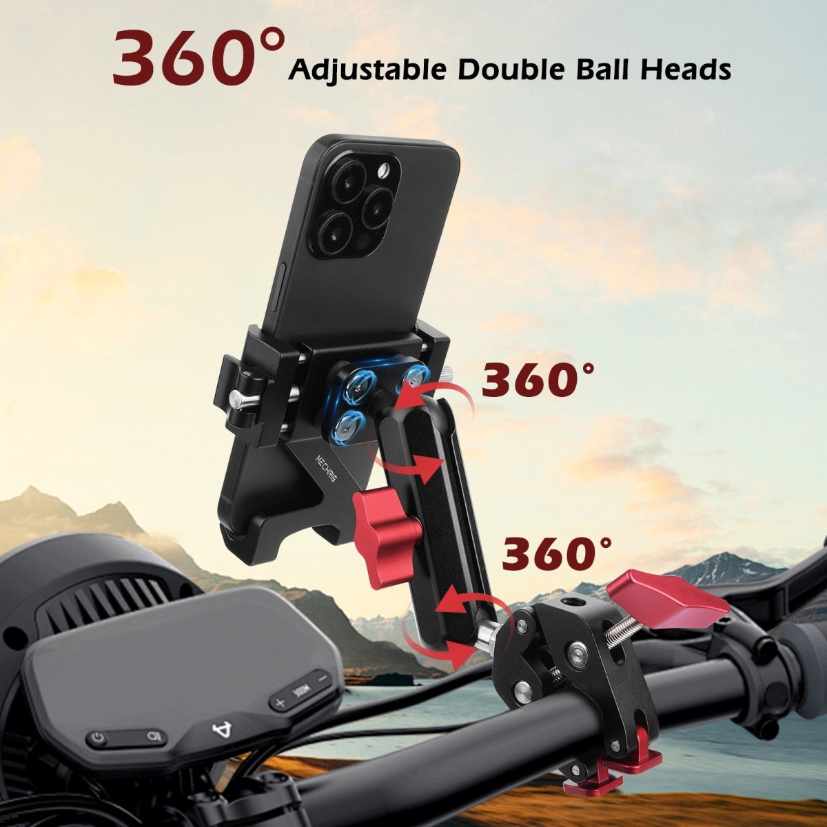 Mechrig Quick-Release Phone Mount with 360° Ball Head and Super Clamp