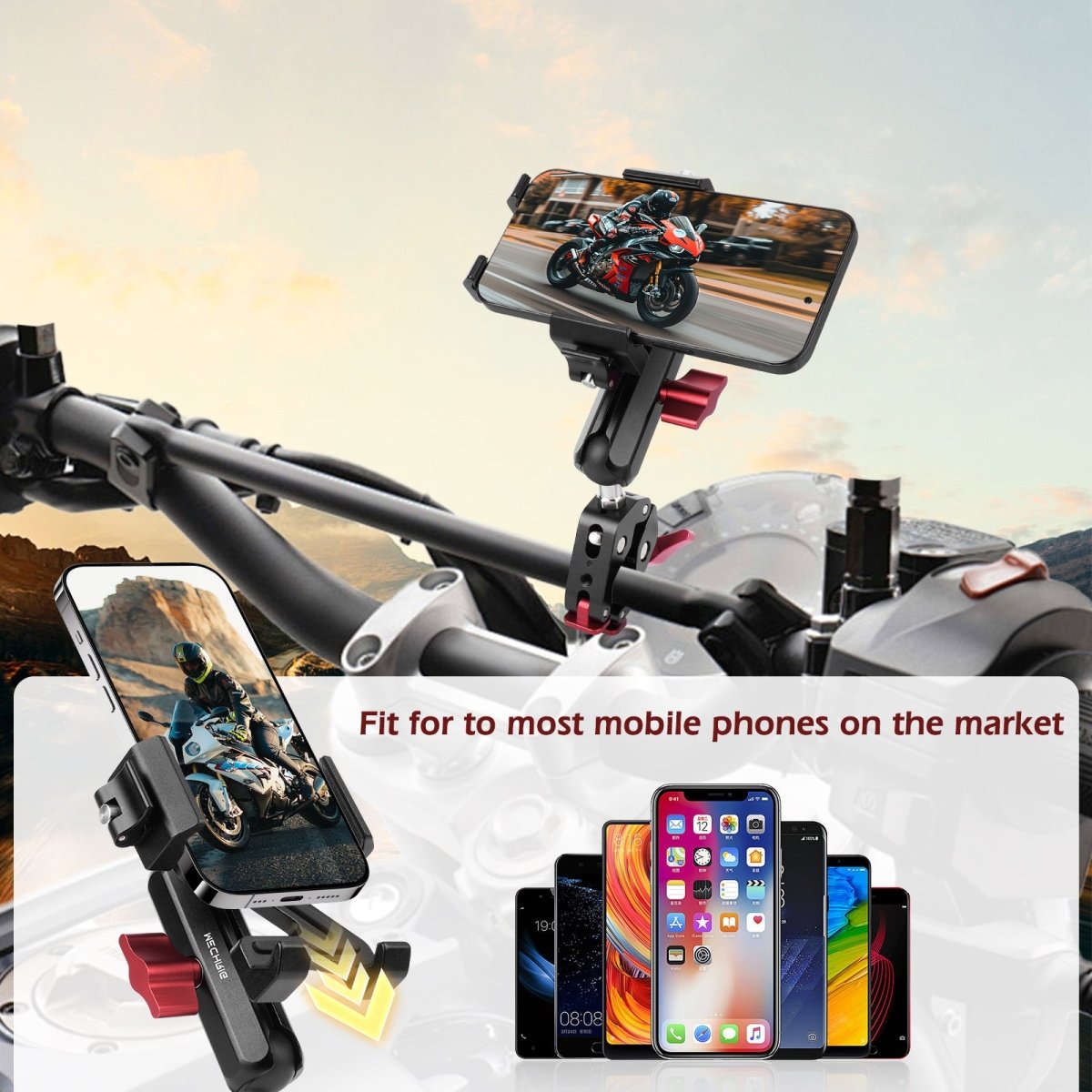 Mechrig Quick-Release Phone Mount with 360° Ball Head and Super Clamp