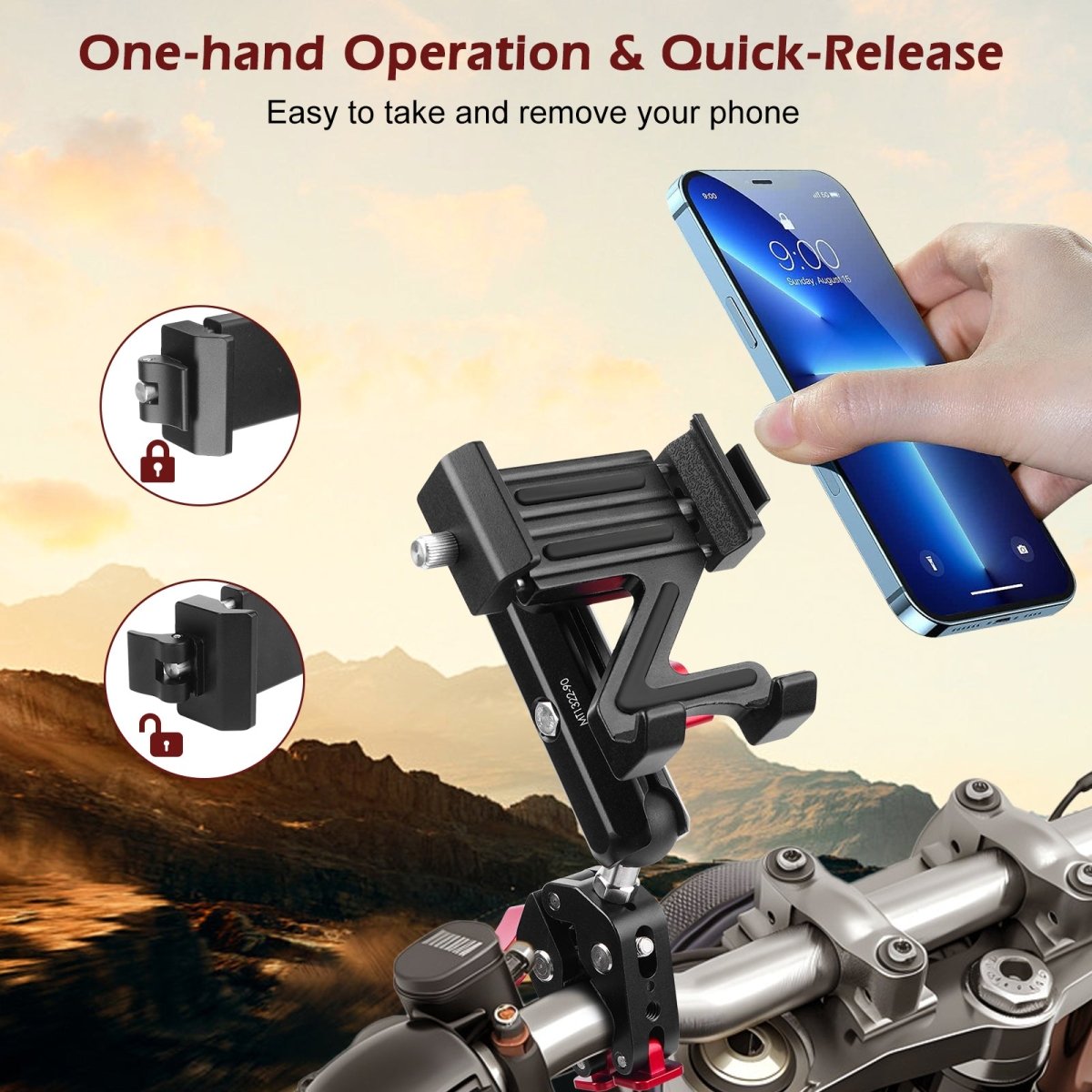 Mechrig Quick-Release Phone Mount with 360° Ball Head and Super Clamp
