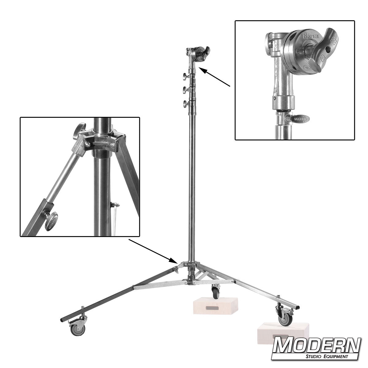 Medium Roller Stand with Rocky Mountain Leg and 4-1/2" Grip Head