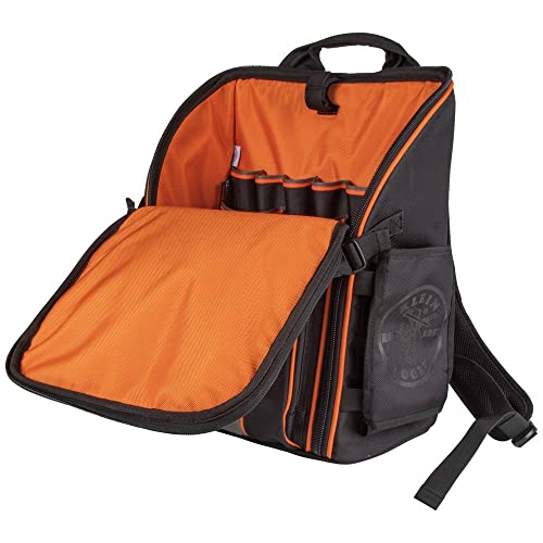 Klein Tool Bag Backpack, Heavy Duty with 21 Pockets and Large Interior, Water Resistant