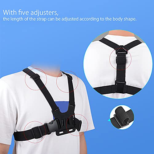 Mobile Phone Chest Mount Strap Holder ,Anti-Slide Strap Mount for Phone 360 Degree Rotary for Video Recording Camera Harness