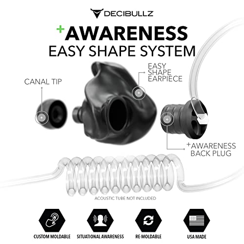 Custom Molded Thermo-Fit Earpieces Designed for Clear Acoustic Tube Radios (Awareness)