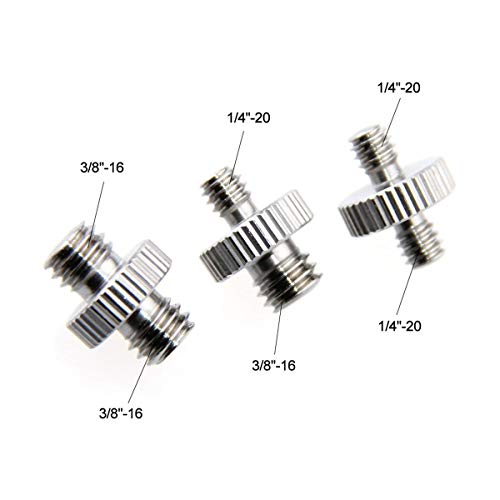 1/4" Male to 1/4" Male & 1/4" Male to 3/8" Male & 3/8" Male to 3/8" Male Thread Screw Adapter