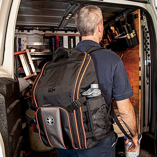 Klein Tool Bag Backpack, Heavy Duty with 21 Pockets and Large Interior, Water Resistant