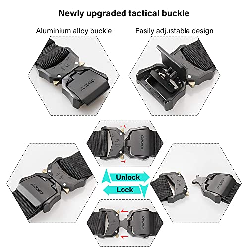 Tactical Rigger Belt, 1.5" Nylon Web Work Belt with Heavy Duty Quick Release Buckle