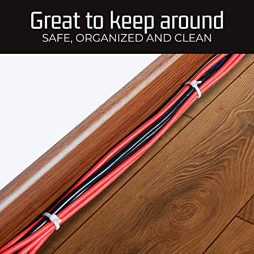 15" White Zip Ties (100 Pack)- Heavy Duty