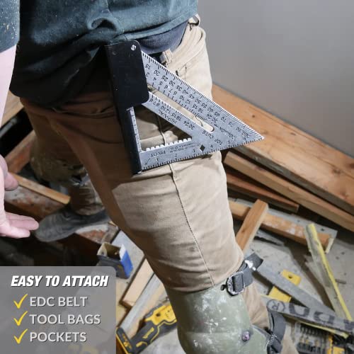 Square Holder - Clip-On Square Holster for Tool Belt