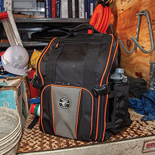 Klein Tool Bag Backpack, Heavy Duty with 21 Pockets and Large Interior, Water Resistant