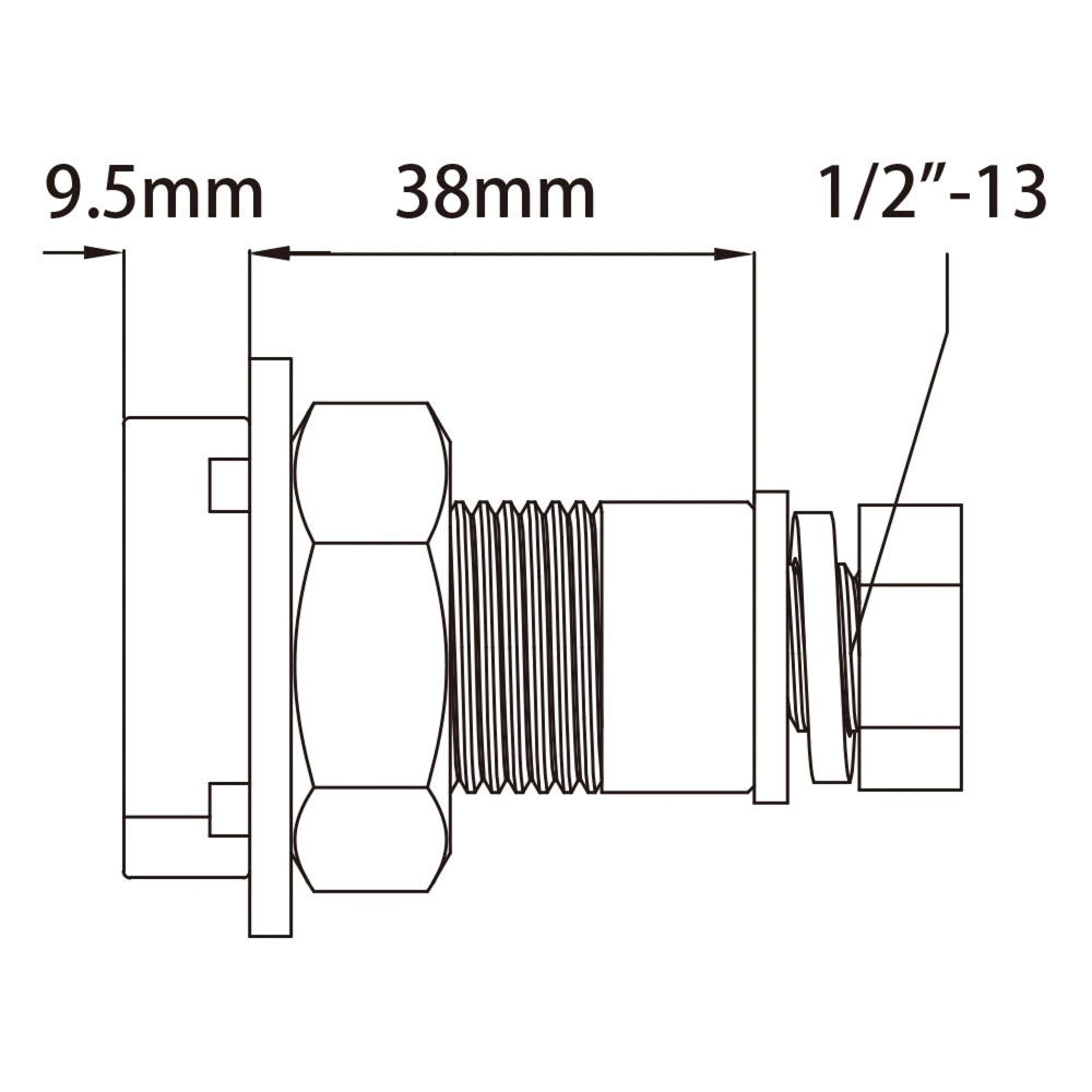 Strut Channel Adapter with 1/2"-13 Nut & Bolt