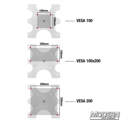 Heavy-duty Super VESA 200 Swivel Monitor Mount – precision hardware for film and studio use | Modern Studio Equipment