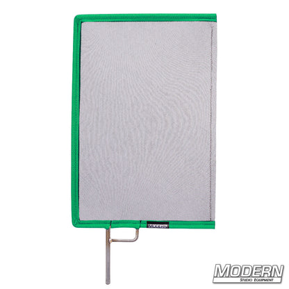 Black single scrims for precise light control in professional film, television, and photography productions.