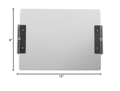 Double Clip Clipboard (9"x12" Letter, White)