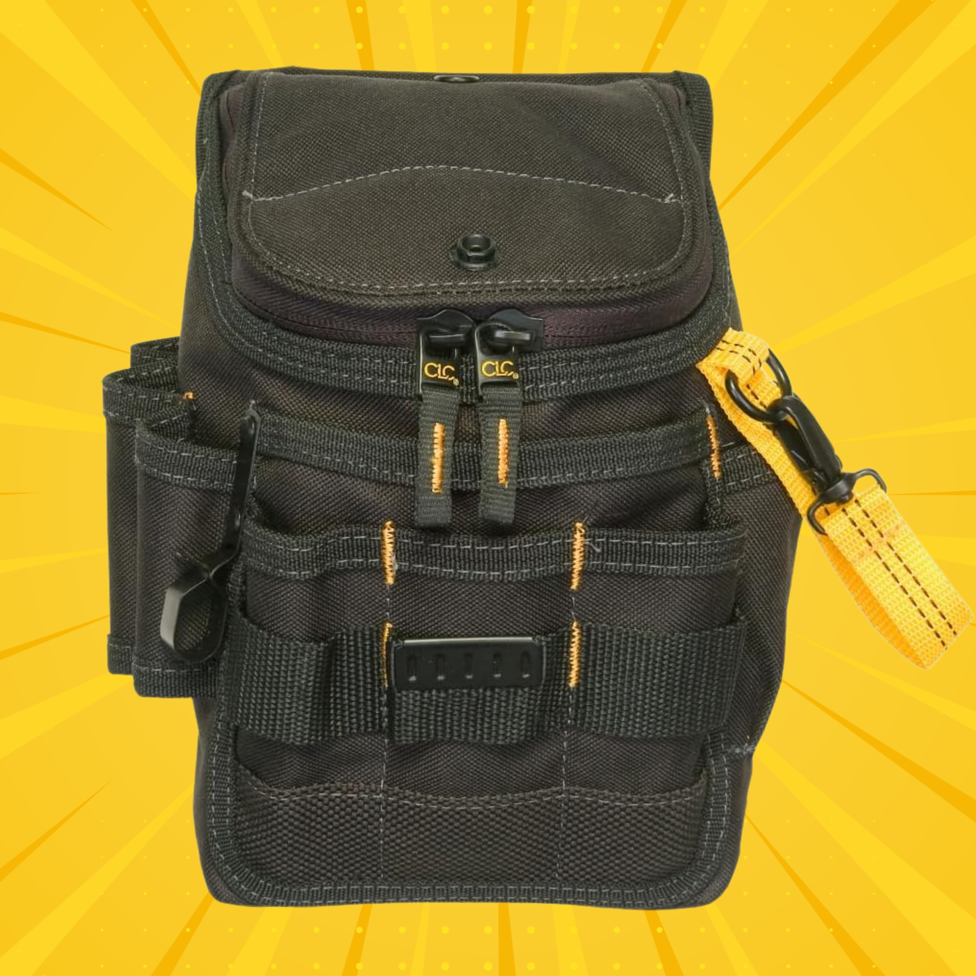 Custom Leathercraft Large 11-Pocket Utility Pouch - Grip Support Store