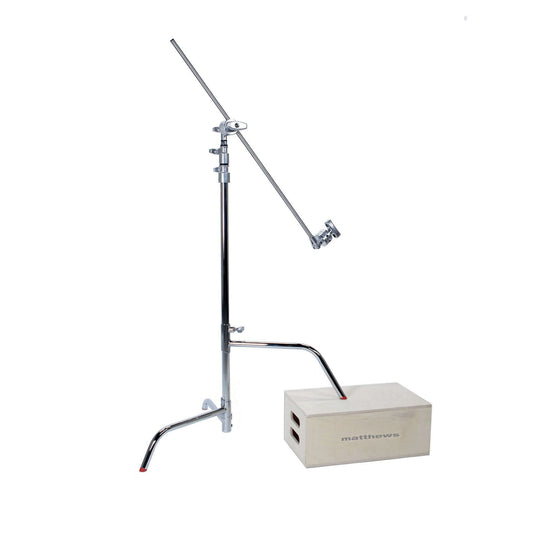Hollywood Pro 40" C-Stand w/Sliding Leg, Low Profile Base, Includes Grip Head & Arm