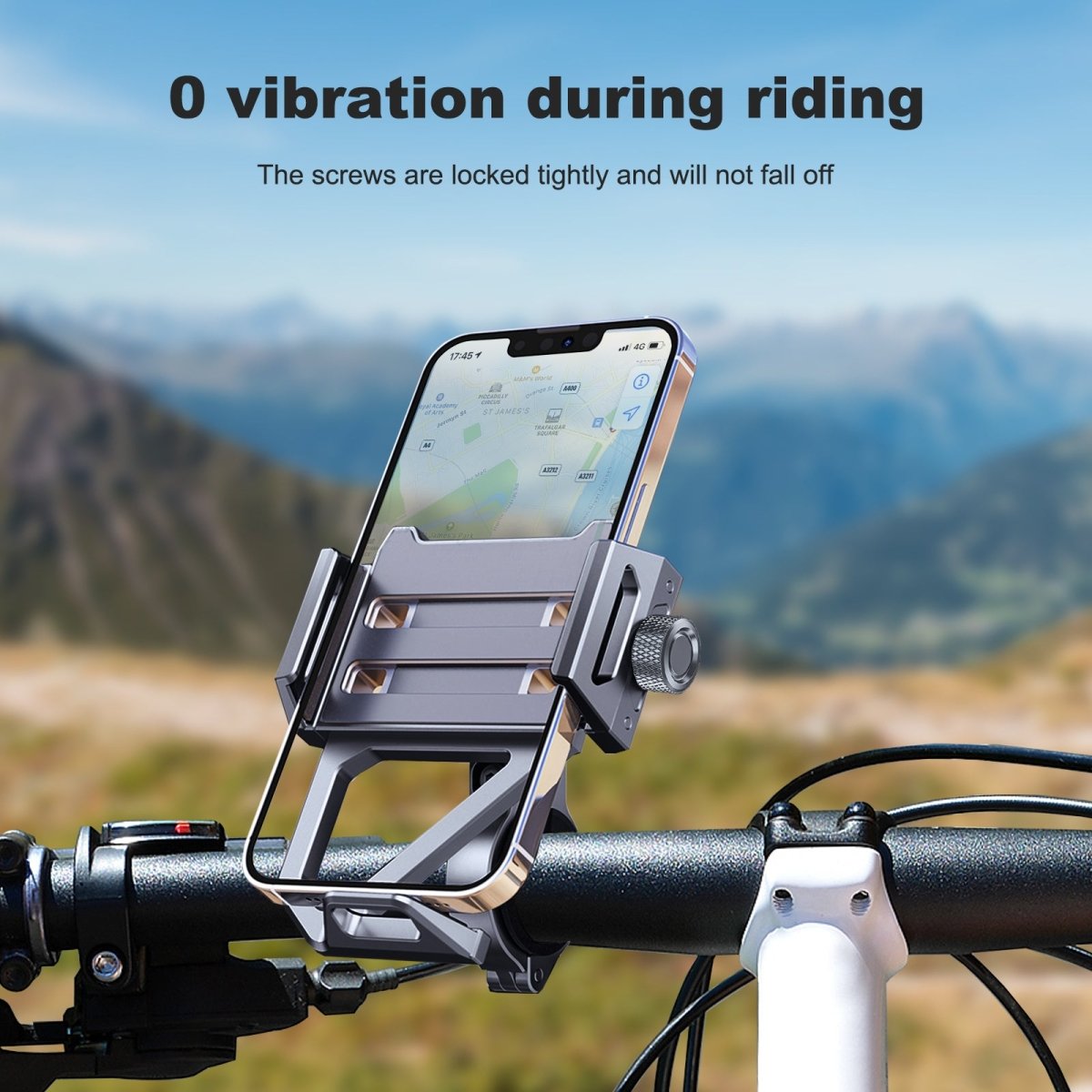 Mechrig 360° Rotating Aluminum Alloy Cycling Phone Holder