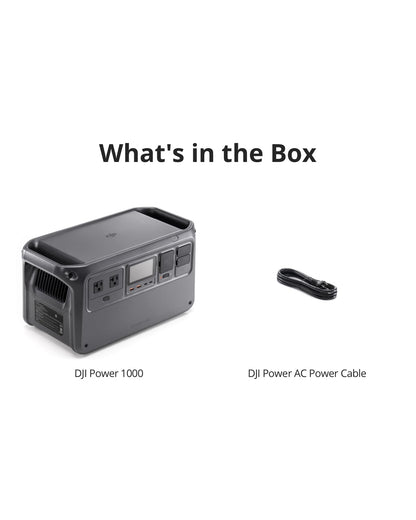 DJI Power 1000 Portable Power Station, 2200W (Peak 2600W) AC/140W - Grip Support Store