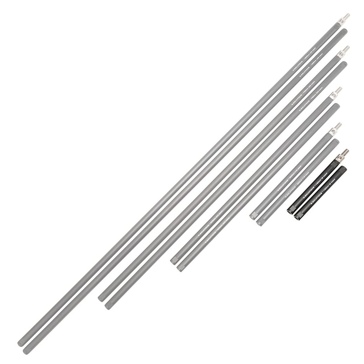 9.Solutions 5/8" Rod Set (250mm), Anodized Aluminum, 9.VBROD6