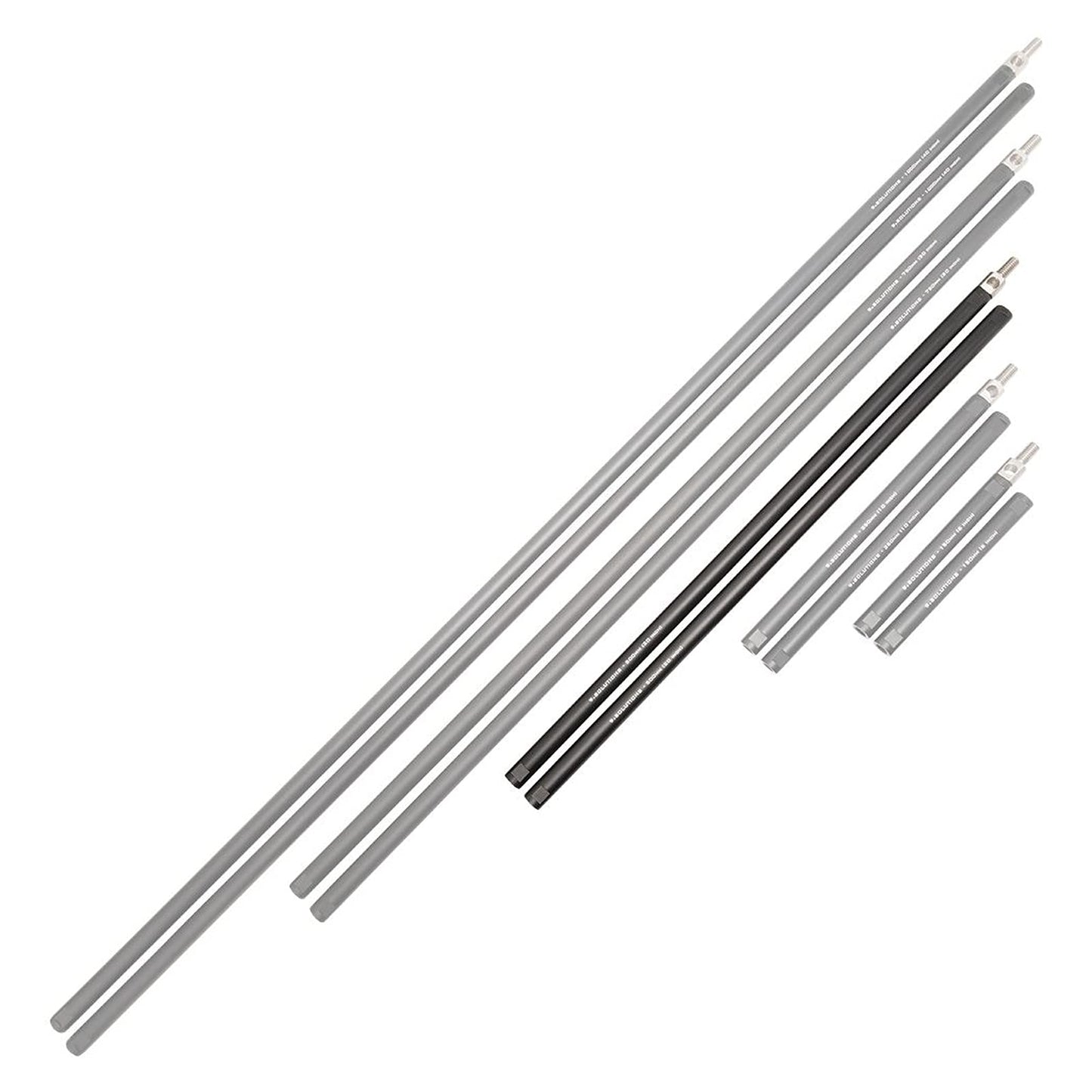 9.Solutions 5/8" Rod Set (500mm), Anodized Aluminum, 9.VBROD7