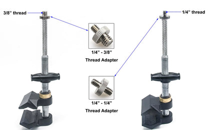 Small End Jaw Vise Clamp with 1/4-20" & 3/8" Thread