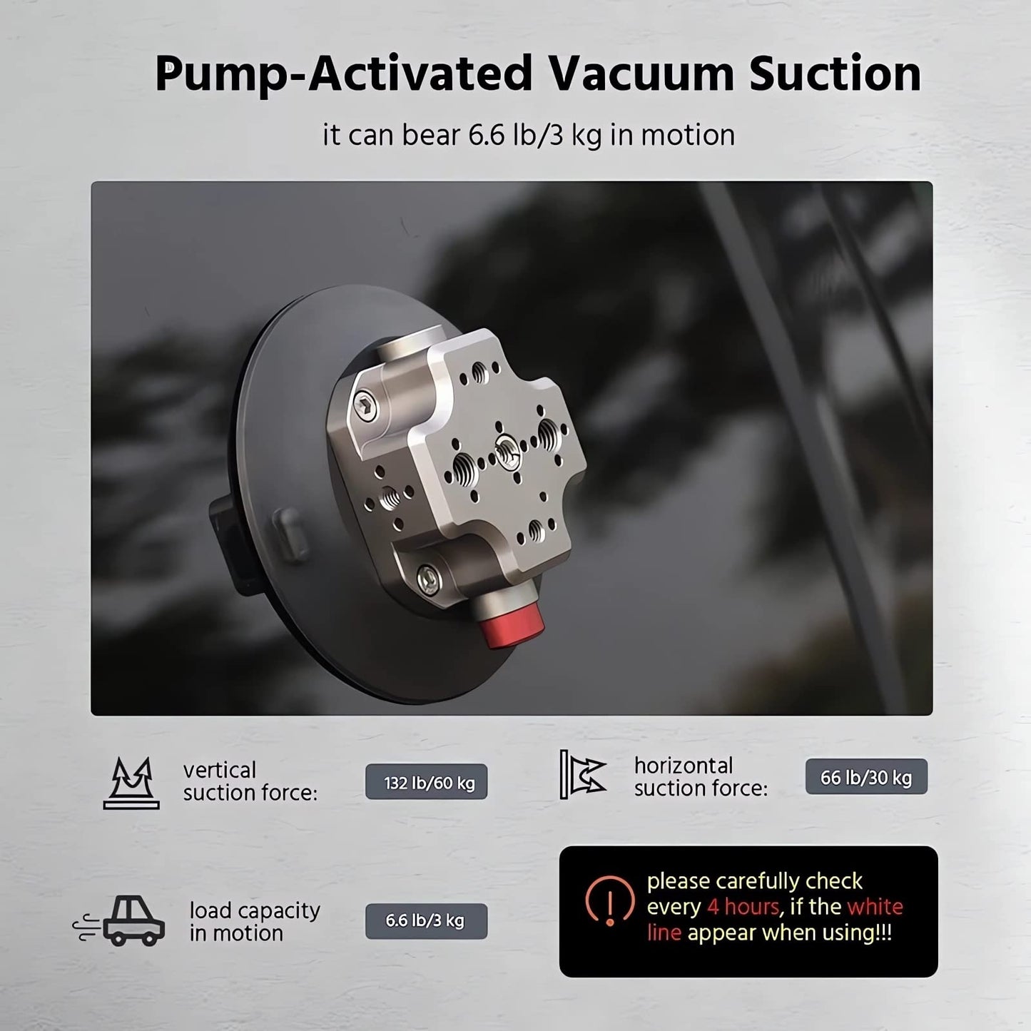 4.5" Camera Suction Cup Mount with Cheese Block
