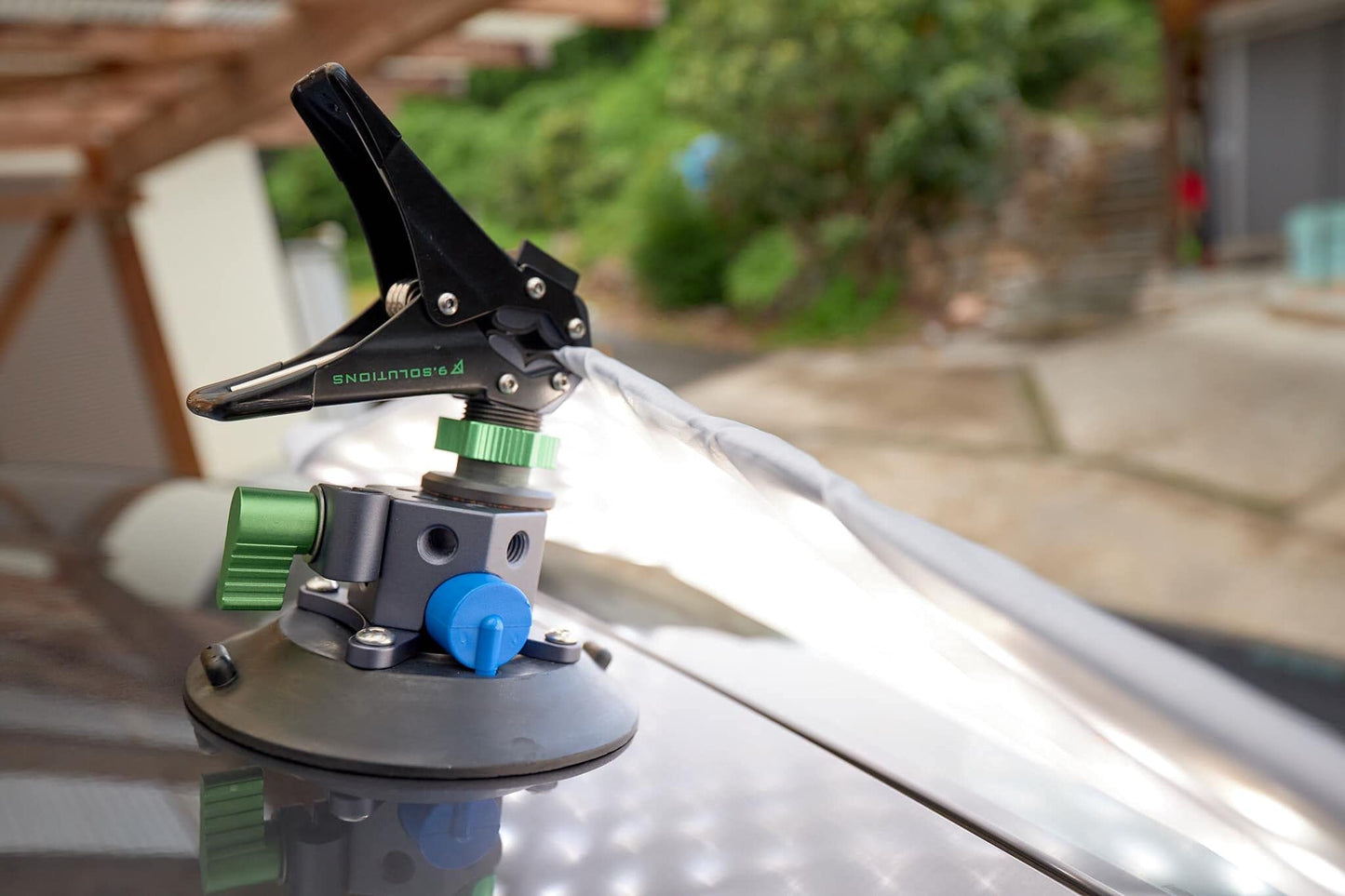 9.Solutions Suction Cup, Unique Cheese Block, 3/8" Rod Clamps on Any Side, 9.VB5105, Duty Power-Grip Industrial Suction Plate for car Mount