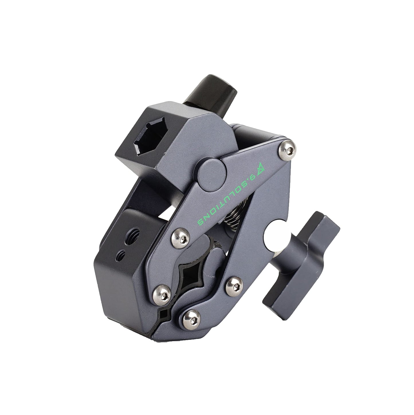 9.Solutions Savior Clamp With Socket, Articulated Jaws, Hexagonal Socket for 5/8" Pins, Max Load: 66lbs, 9.XS1005B, fit firmly onto any oddly shaped object