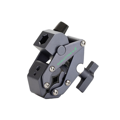 9.Solutions Savior Clamp With Socket, Articulated Jaws, Hexagonal Socket for 5/8" Pins, Max Load: 66lbs, 9.XS1005B, fit firmly onto any oddly shaped object
