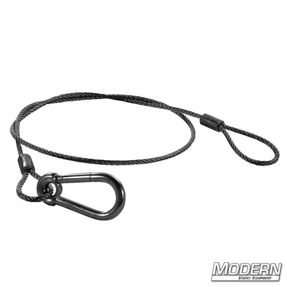 2-Foot Safety Cable – Heavy-Duty Steel Cable for Securing Film Lighting and Grip Equipment | Modern Studio Equipment