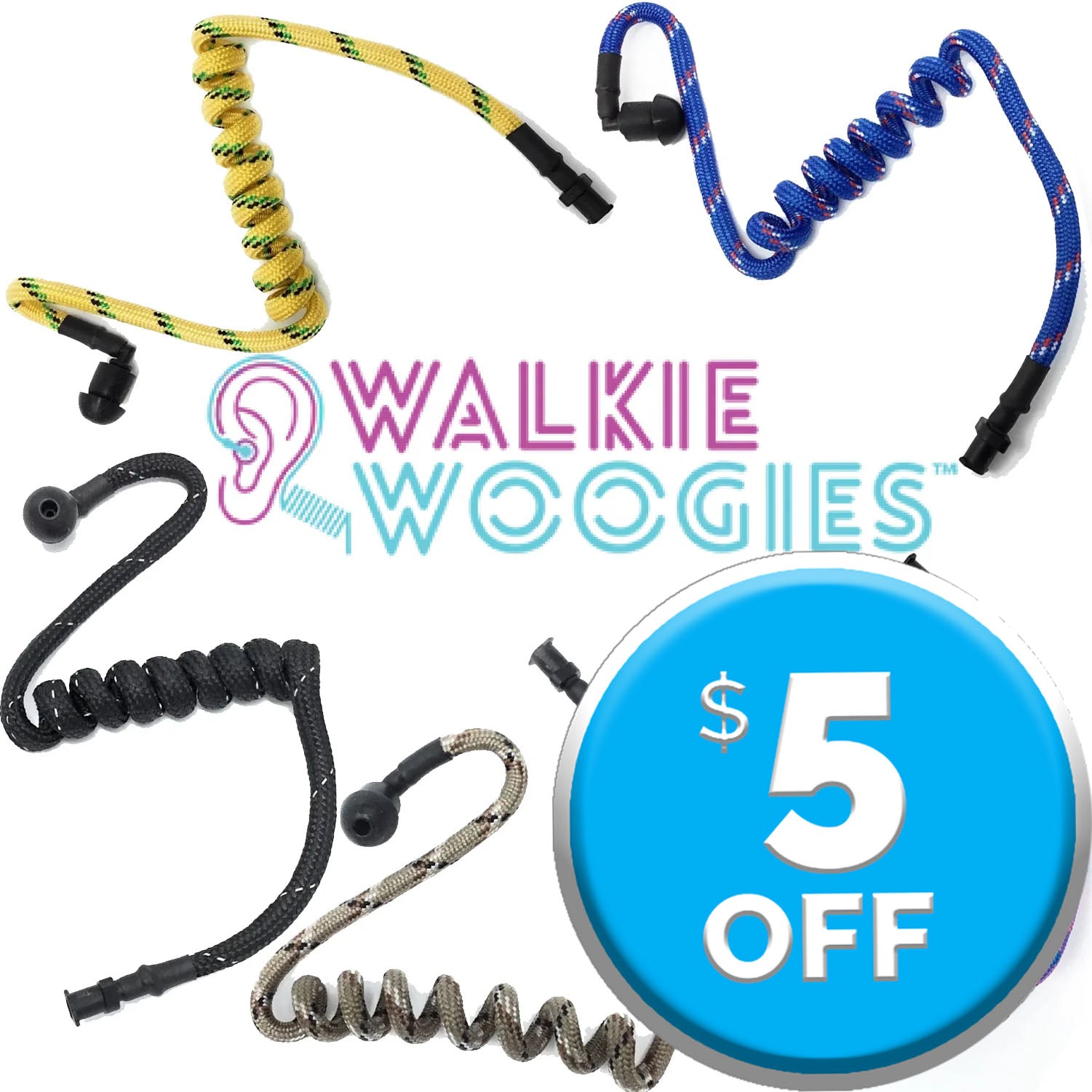 Walkie Woogies - Acoustical Surveillance Tube for Walkie Talkies (Various Colors) - Grip Support Store