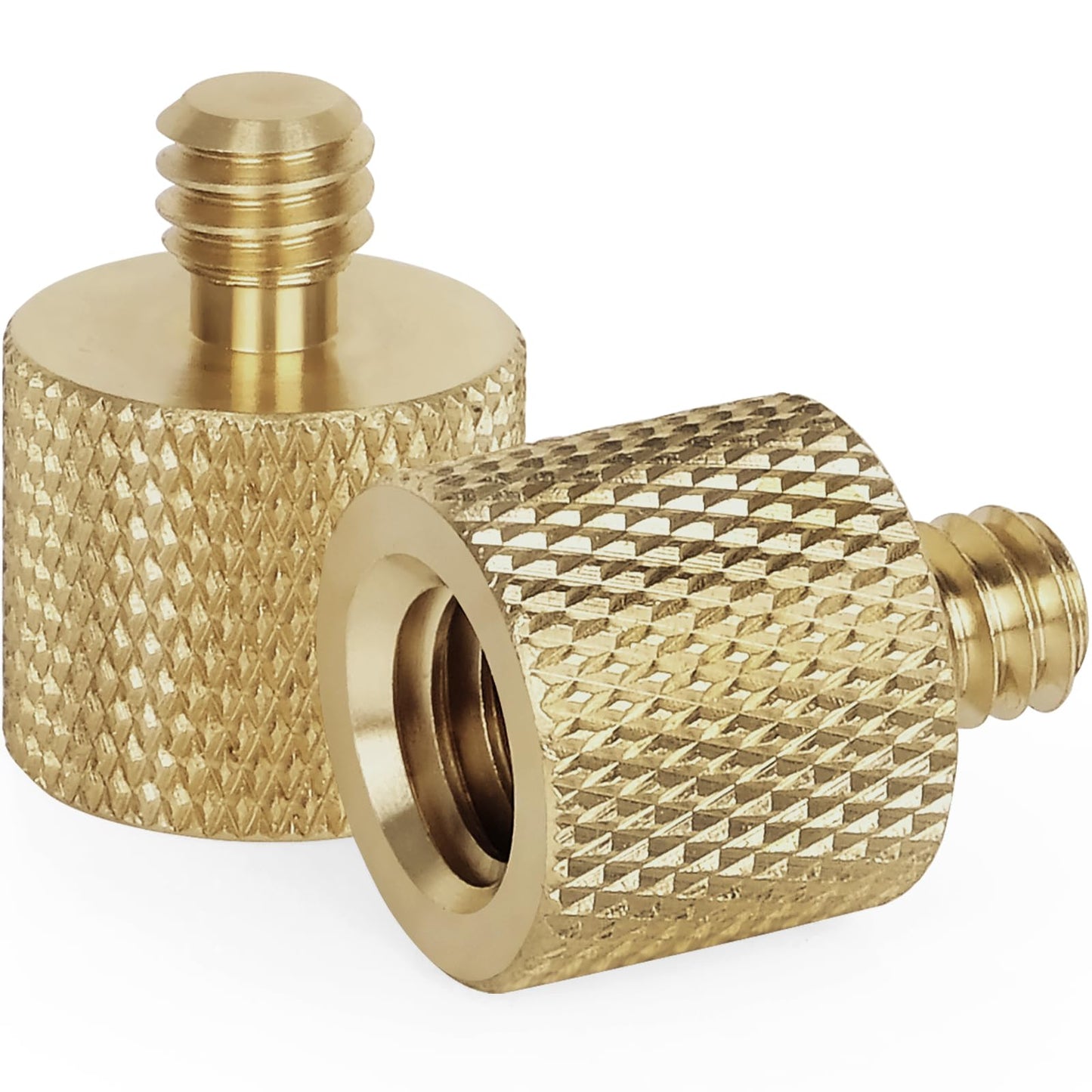 3/8"-16 Female to 1/4"-20 Male Thread (Brass)- 2 Pack - Grip Support Store