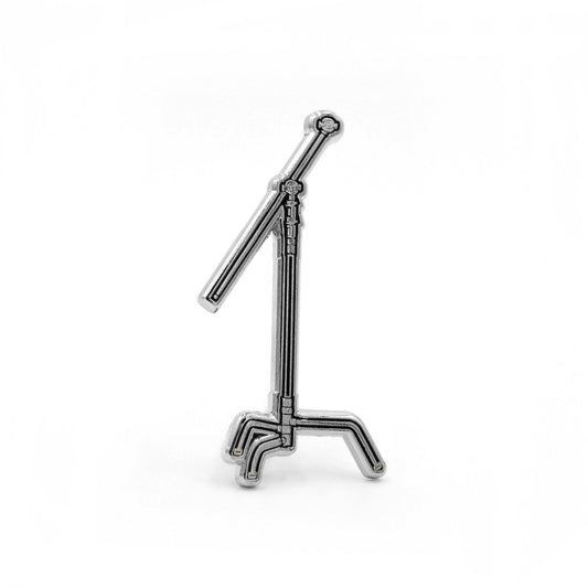 Classic C-Stand Enamel Pin-1.75" Nickel Metal