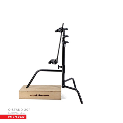 20" C-Stand w/Sliding Leg, Includes Grip Head & Arm