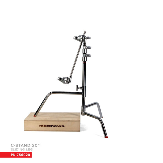 20" C-Stand w/Sliding Leg, Includes Grip Head & Arm
