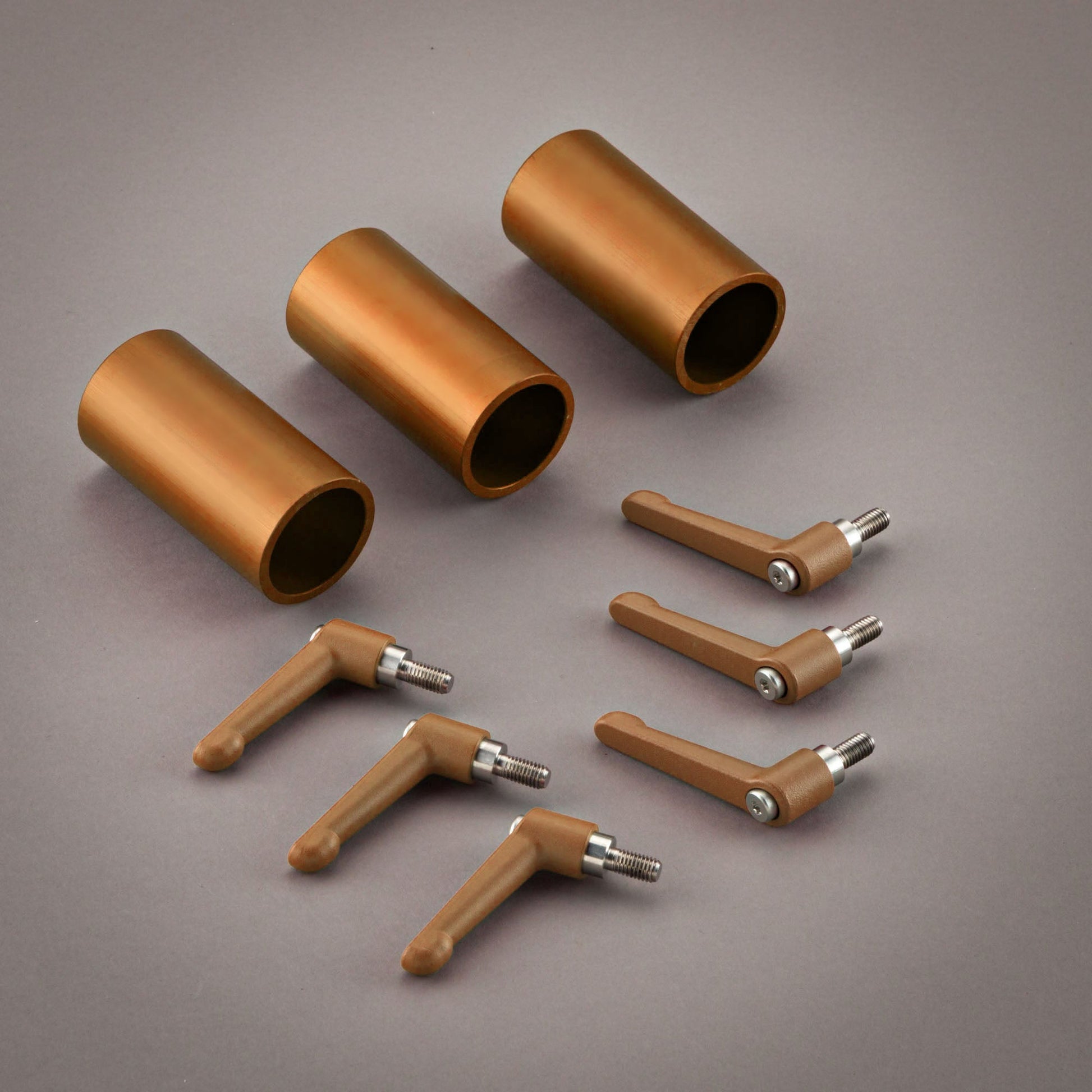 48.3mm (1"1/2) & M8 CLAMPING LEVER GOLDEN  SET - Grip Support Store