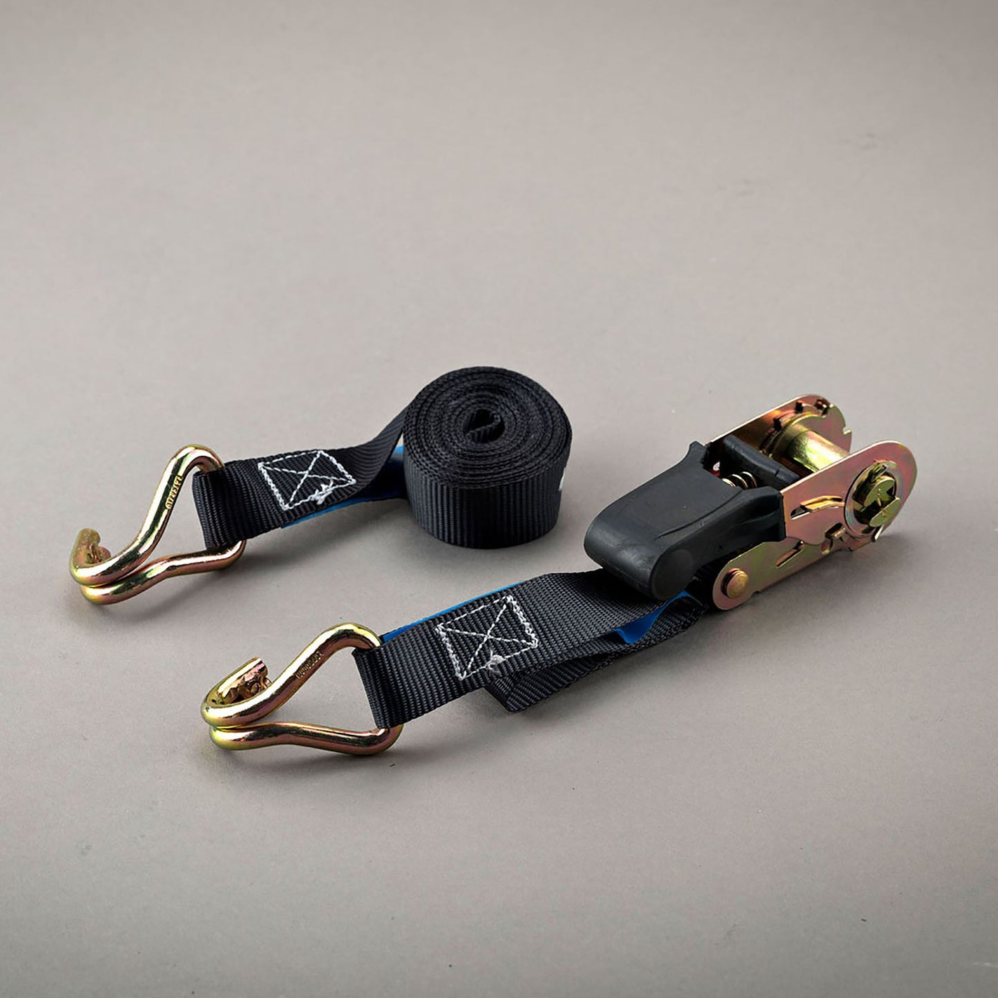 25mm (1") BLACK RATCHET HOOK STRAP - Grip Support Store