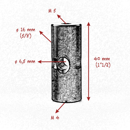 M4 - M5 STARTER PIN 16mm ( 5/8" ) 40mm ( 1" 57 ) LENGTH SET - Grip Support Store