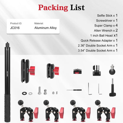 Mechrig Adjustable Camera Mount with 5-Section Pole and Four Super Clamps