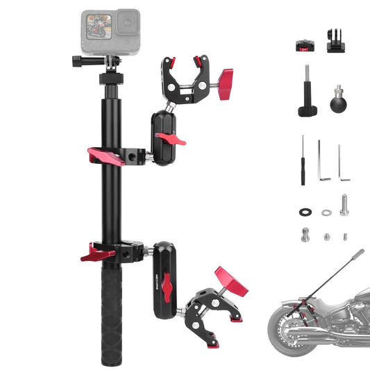 Mechrig Adjustable Camera Mount with 5-Section Pole and Four Super Clamps