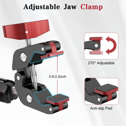 Mechrig Quick-Release 360° Ball Head Phone Mount with Super Clamp