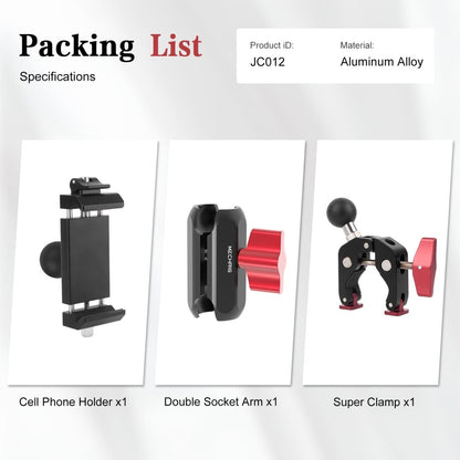 Mechrig Quick-Release 360° Ball Head Phone Mount with Super Clamp
